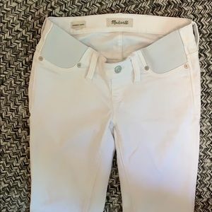 Madewell Maternity Side Panel White Jeans